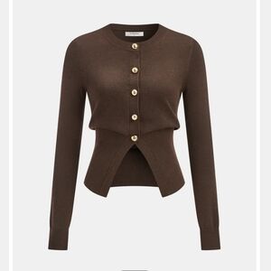 Commense Metal Button Knit Cardigan Size M